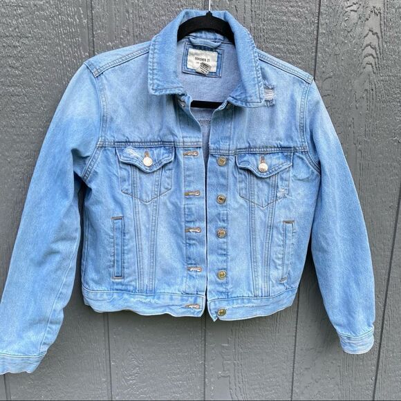 Forever 21 Distressed Jean Jacket S - Picture 10 of 12